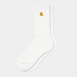 CHAUSSETTES CARHARTT WIP CHASE SOCKS - WHITE GOLD