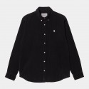 CHEMISE CARHARTT LS MADISON CORD SHIRT - BLACK WAX