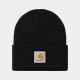 BONNET CARHARTT WIP ACRYLIC SHORT WATCH HAT - BLACK