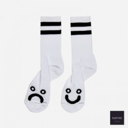 CHAUSSETTES POLAR HAPPY SAD SOCKS LONG - WHITE