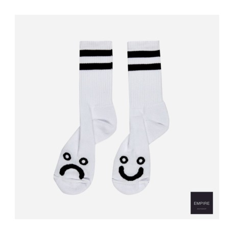 CHAUSSETTES POLAR HAPPY SAD SOCKS - WHITE