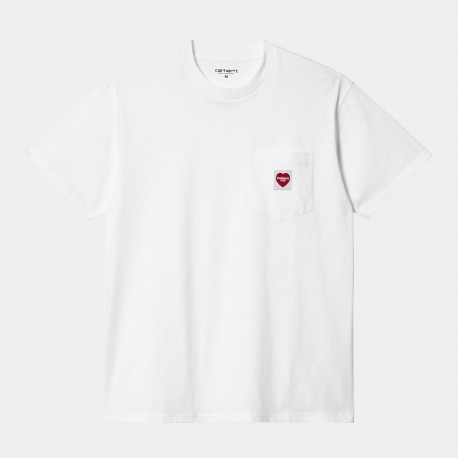 T-shirt Carhartt Wip Pocket Heart - White