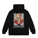 SWEAT HOODIE JACKER PASSIO GARO HOOD - BLACK