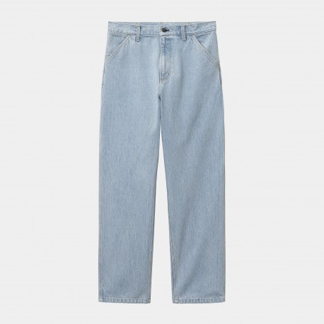 PANTALON CARHARTT WIP SINGLE KNEE PANT - BLUE HEAVY STONE BLEACHED