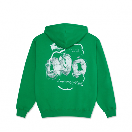 SWEAT LAST RESORT AB HEADS HOODIE - KELLY GREEN WHITE