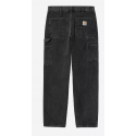 PANTALON CARHARTT WIP SINGLE KNEE - BLACK STONE WASHED