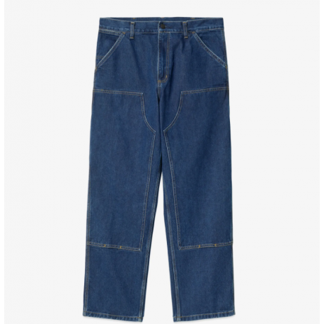 PANTALON CARHARTT WIP DOUBLE KNEE - BLUE STONE WASHED