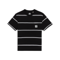 T-SHIRT ELEMENT BASIC POCKET LABEL JUNIOR - BLACK WHITE STRIPES