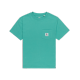 T-SHIRT ELEMENT BASIC POCKET LABEL JUNIOR - LAGOON