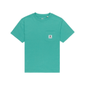 T-SHIRT ELEMENT BASIC POCKET LABEL JUNIOR - LAGOON