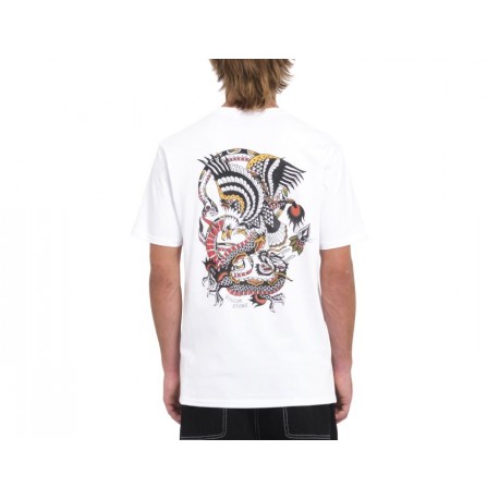 T SHIRT VOLCOM LINTELL CLASSIC SST - WHITE