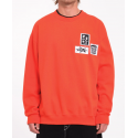 SWEAT VOLCOM FA KEUTCHI CREW - BRIGHT RED