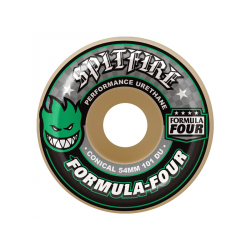 ROUES SPITFIRE FORMULA FOUR F4 CONICAL FULL GREEN PRINT 101D - 53MM