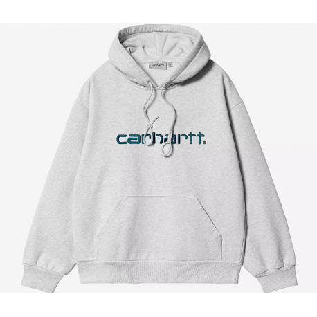 SWEAT CARHARTT WIP HOODED SWEAT - ASH HEATHER DUCK BLUE