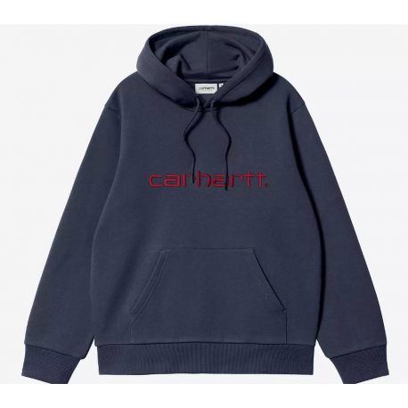 SWEAT CARHARTT WIP HOODED SWEAT - AIR FORCE BLUE MALBEC