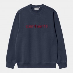 SWEAT CARHARTT WIP SWEAT CREW - AIR FORCE BLUE MALBEC