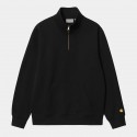 SWEAT CARHARTT WIP CHASE NECK ZIP - BLACK GOLD