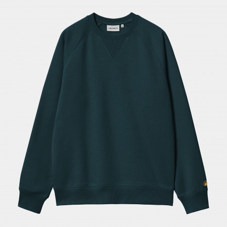 SWEAT CARHARTT WIP CHASE SWEAT CREW - DUCK BLUE GOLD