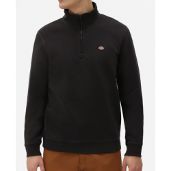 SWEAT DICKIES OAKPORT QUART ZIP - BLACK