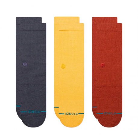 CHAUSSETTES STANCE ICON (PACK DE 3) - NAVY