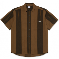 CHEMISE POLAR MITCHELL SHIRT - BROWN BLOCK STRIPE