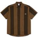 CHEMISE POLAR MITCHELL SHIRT - BROWN BLOCK STRIPE