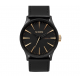 MONTRE NIXON SENTRY LEATHER - MATTE BLACK GOLD