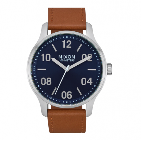 MONTRE NIXON PATROL LEATHER - NAVY SADDLE