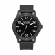 MONTRE NIXON PATROL LEATHER - BLACK SILVER BLACK