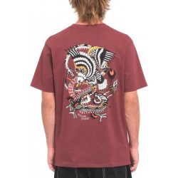 T-SHIRT VOLCOM LINTELL CLASSIC SST - MERLOT