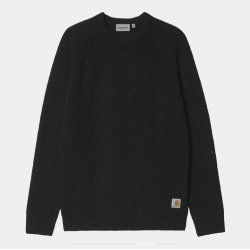 SWEAT CARHARTT WIP ANGLISTIC SWEATER - SPECKLED BLACK