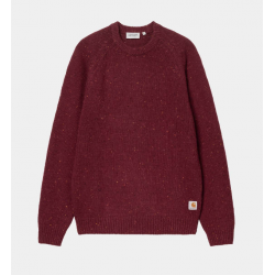 SWEAT CARHARTT WIP ANGLISTIC SWEATER - SPECKLED MALBEC