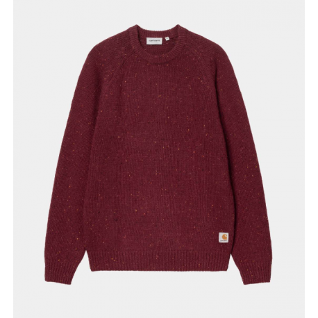 SWEAT CARHARTT WIP ANGLISTIC SWEATER - SPECKLED MALBEC