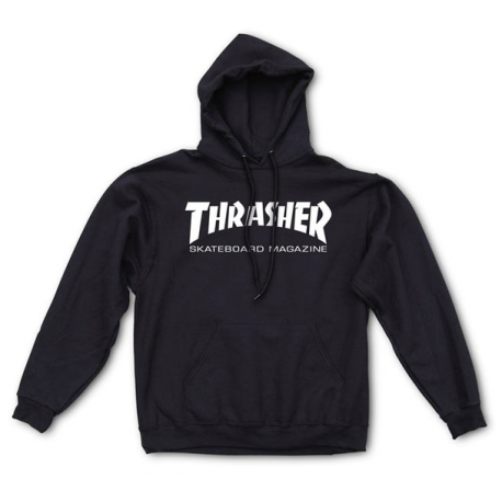 SWEAT THRASHER SKATE MAG HOOD - BLACK