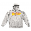 SWEAT THRASHER FLAME HOOD - GREY