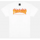 T-SHIRT THRASHER FLAME LOGO - WHITE