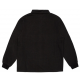 SWEAT JACKER DOLPHIN CLUB FULL ZIP KNIT POLO - BLACK