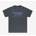 T-SHIRT THRASHER FLAME LOGO - DARK HEATHER