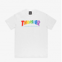 T-SHIRT THRASHER RAINBOW MAG SS - WHITE