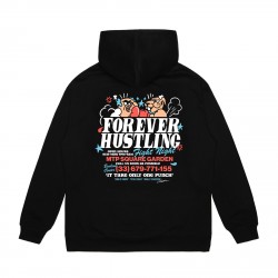 SWEAT JACKER FIGHT HOODIE - BLACK