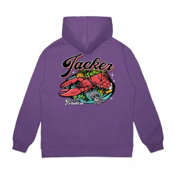 SWEAT JACKER LOBSTER SERVICE HOODIE - PURPLE