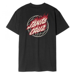 T-SHIRT SANTA CRUZ GLOBAL FLAME DOT - BLACK