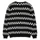 SWEAT SANTA CRUZ CHECK STRIPE KNIT - BLACK WHITE