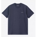 T-SHIRT CARHARTT WIP SCRIPT EMBROIDERY - AIR FORCE BLUE WHITE