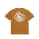 T-SHIRT LAST RESORT AB ATLAS MONOGRAM - GOLDEN BROWN WHITE