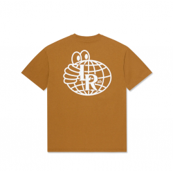 T-SHIRT LAST RESORT AB ATLAS MONOGRAM - GOLDEN BROWN WHITE