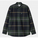 CHEMISE CARHARTT WIP GARNETT SHIRT LS - GARNETT CHECK SYCAMORE TREE