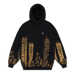 SWEAT MAGENTA DOWNTOWN HOODIE - BLACK