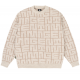 SWEAT MAGENTA MAZE KNIT CREWNECK - NATURAL