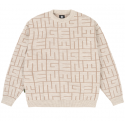 SWEAT MAGENTA MAZE KNIT CREWNECK - NATURAL